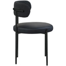 Meridian Beacon Black Vegan Leather and Boucle Fabric Dining Chair IMAGE 5