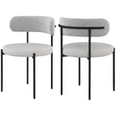 Meridian Beacon Taupe Vegan Leather and Boucle Fabric Dining Chair IMAGE 10