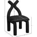 Meridian Xena Black Boucle Fabric Accent/Dining Chair IMAGE 8