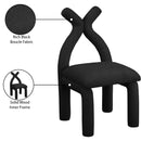 Meridian Xena Black Boucle Fabric Accent/Dining Chair IMAGE 9