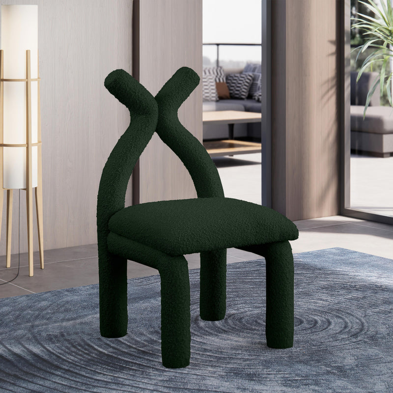 Meridian Xena Green Boucle Fabric Accent/Dining Chair IMAGE 2
