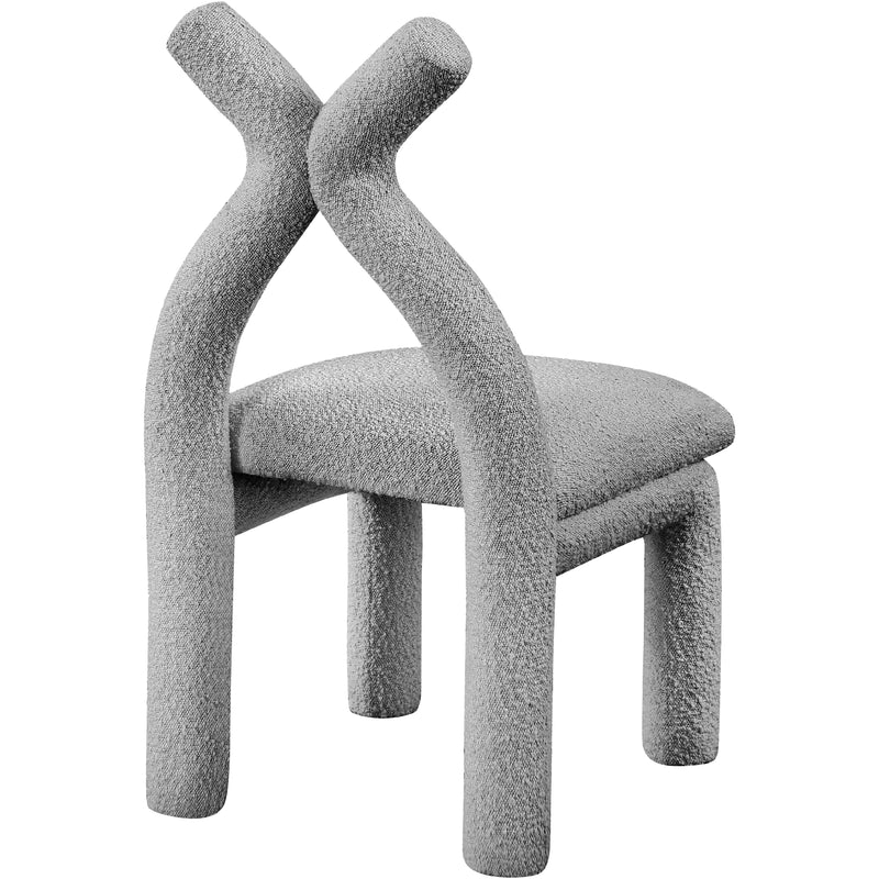Meridian Xena Grey Boucle Fabric Accent/Dining Chair IMAGE 5