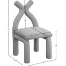 Meridian Xena Grey Boucle Fabric Accent/Dining Chair IMAGE 8