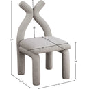 Meridian Xena Taupe Boucle Fabric Accent/Dining Chair IMAGE 8