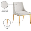Meridian Haines Beige Polyester Fabric Dining Chair IMAGE 10