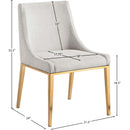Meridian Haines Beige Polyester Fabric Dining Chair IMAGE 11