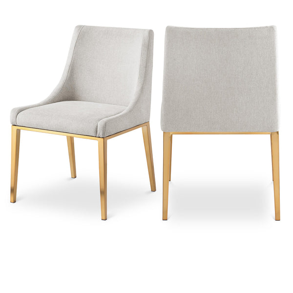 Meridian Haines Beige Polyester Fabric Dining Chair IMAGE 1