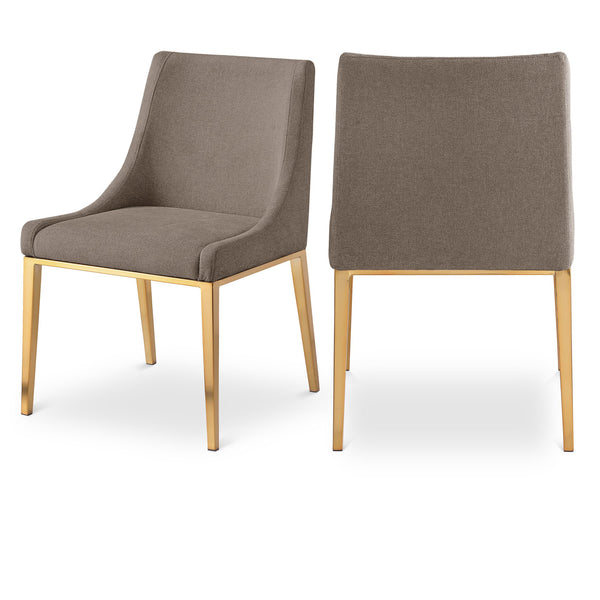 Meridian Haines Brown Polyester Fabric Dining Chair IMAGE 1