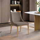 Meridian Haines Brown Polyester Fabric Dining Chair IMAGE 2