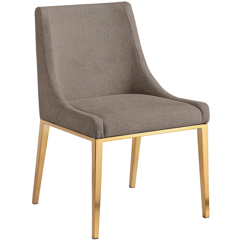 Meridian Haines Brown Polyester Fabric Dining Chair IMAGE 4