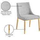 Meridian Haines Grey Polyester Fabric Dining Chair IMAGE 10
