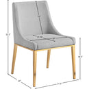 Meridian Haines Grey Polyester Fabric Dining Chair IMAGE 11