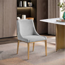 Meridian Haines Grey Polyester Fabric Dining Chair IMAGE 2