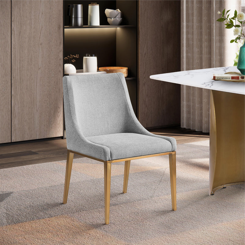 Meridian Haines Grey Polyester Fabric Dining Chair IMAGE 2