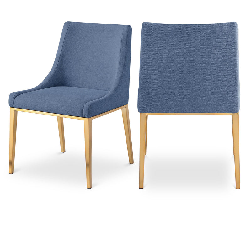 Meridian Haines Navy Polyester Fabric Dining Chair IMAGE 1