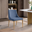 Meridian Haines Navy Polyester Fabric Dining Chair IMAGE 2