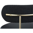 Meridian Beacon Black Vegan Leather and Boucle Fabric Dining Chair IMAGE 7