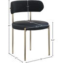 Meridian Beacon Black Vegan Leather and Boucle Fabric Dining Chair IMAGE 9