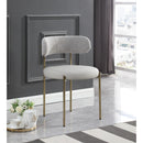 Meridian Beacon Taupe Vegan Leather and Boucle Fabric Dining Chair IMAGE 2