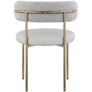 Meridian Beacon Taupe Vegan Leather and Boucle Fabric Dining Chair IMAGE 3