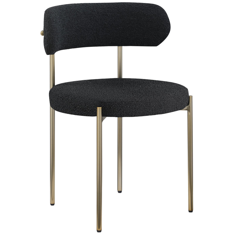 Meridian Beacon Black Boucle Fabric Dining Chair IMAGE 1