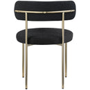Meridian Beacon Black Boucle Fabric Dining Chair IMAGE 3