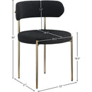 Meridian Beacon Black Boucle Fabric Dining Chair IMAGE 8