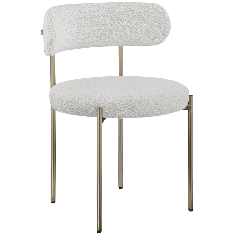 Meridian Beacon Cream Boucle Fabric Dining Chair IMAGE 1