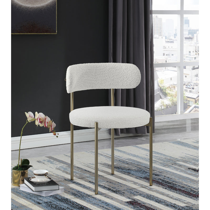 Meridian Beacon Cream Boucle Fabric Dining Chair IMAGE 2