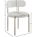 Meridian Beacon Cream Boucle Fabric Dining Chair IMAGE 8
