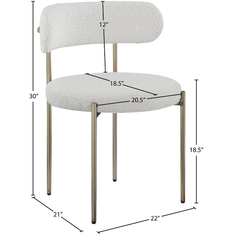 Meridian Beacon Cream Boucle Fabric Dining Chair IMAGE 8