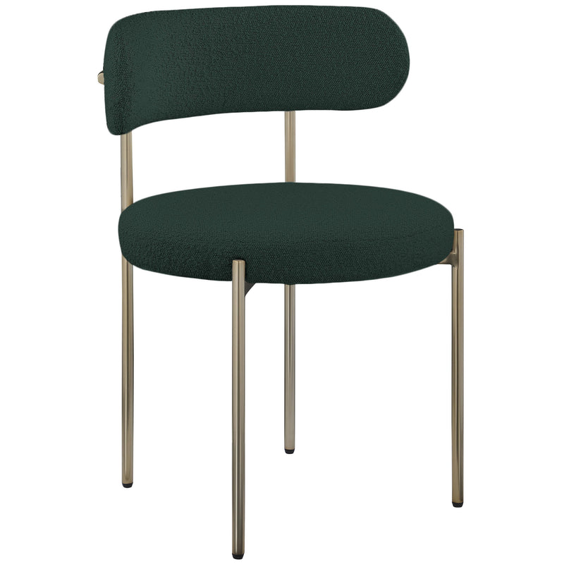 Meridian Beacon Green Boucle Fabric Dining Chair IMAGE 1