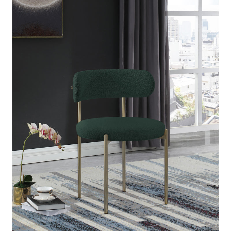 Meridian Beacon Green Boucle Fabric Dining Chair IMAGE 2