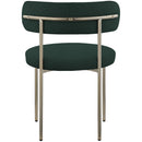 Meridian Beacon Green Boucle Fabric Dining Chair IMAGE 3