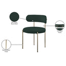 Meridian Beacon Green Boucle Fabric Dining Chair IMAGE 9