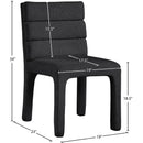 Meridian Kai Black Boucle Fabric Dining Chair IMAGE 8