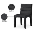 Meridian Kai Black Boucle Fabric Dining Chair IMAGE 9