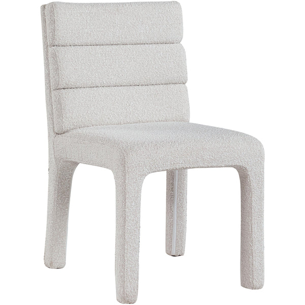 Meridian Kai Cream Boucle Fabric Dining Chair IMAGE 1