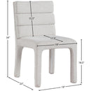 Meridian Kai Cream Boucle Fabric Dining Chair IMAGE 8