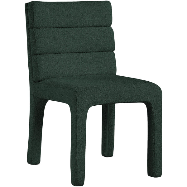 Meridian Kai Green Boucle Fabric Dining Chair IMAGE 1