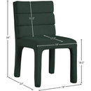 Meridian Kai Green Boucle Fabric Dining Chair IMAGE 8