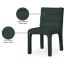Meridian Kai Green Boucle Fabric Dining Chair IMAGE 9