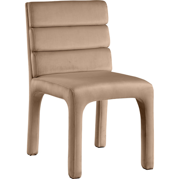 Meridian Kai Beige Velvet Dining Chair IMAGE 1