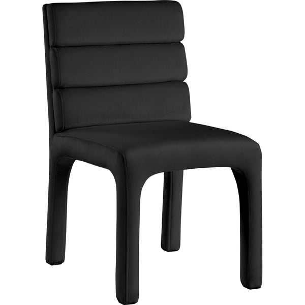 Meridian Kai Black Velvet Dining Chair IMAGE 1