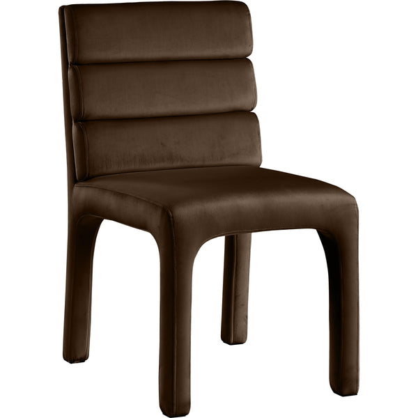 Meridian Kai Brown Velvet Dining Chair IMAGE 1
