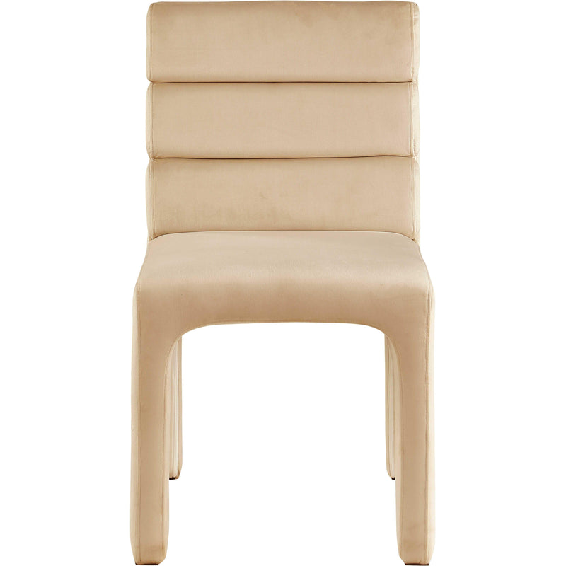 Meridian Kai Camel Velvet Dining Chair IMAGE 5