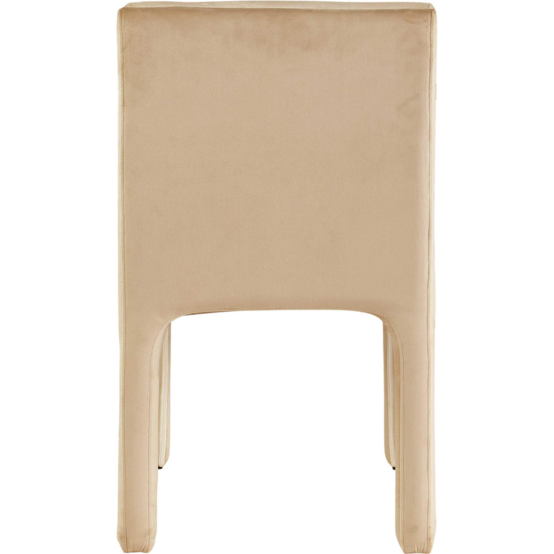 Meridian Kai Camel Velvet Dining Chair IMAGE 6