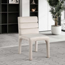 Meridian Kai Cream Velvet Dining Chair IMAGE 2
