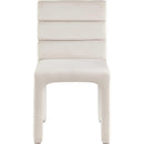 Meridian Kai Cream Velvet Dining Chair IMAGE 5