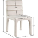 Meridian Kai Cream Velvet Dining Chair IMAGE 8